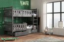 Luscanny Tizerine Double Wooden Bunk bed with Barriers and Storage Drawers with mattress