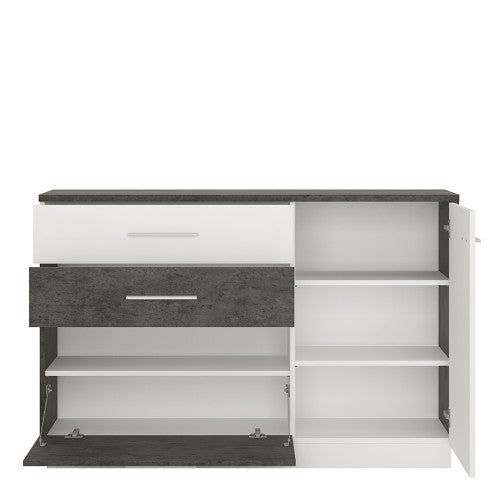 Luscanny zanvezzi Large 1 door 2 drawer 1 compartment sideboard Storage Unit