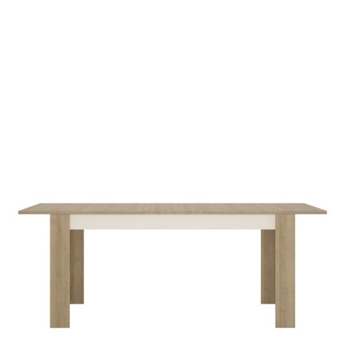 Marvezzi Large extending dining table 160/200 cm in Riviera Oak/White High Gloss