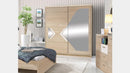 Luscanny Mirrored Sliding Door Wardrope 175cm in 4 Colours