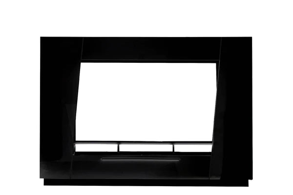 Luscanny Velinz XL Matt Black High Gloss Entertainment Unit TV Stand & Storage Shelf 275cm