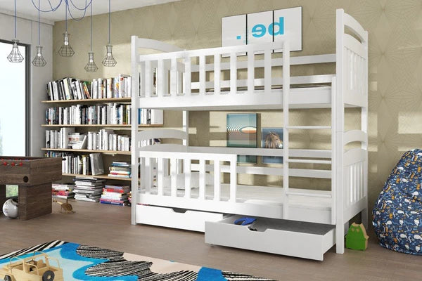 Luscanny Sebziry Bunk bed with storage Pods with mattress
