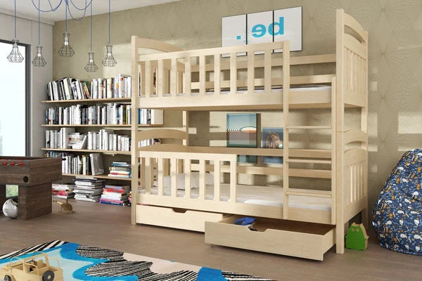 Luscanny Sebziry Bunk bed with storage Pods with mattress