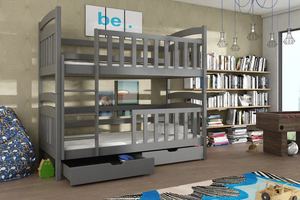 Luscanny Sebziry Bunk bed with storage Pods with mattress