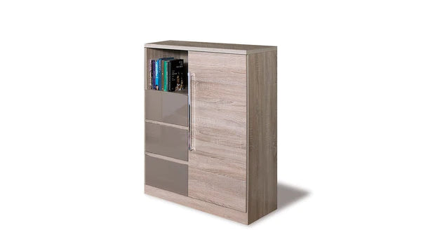 Luscanny Large 3 Drawer 1 Door Large Modern Storage Unit 85cm