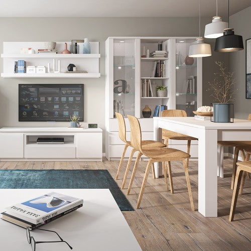 Marvezzi Extending dining table 140-180cm in White For Living Room & Kitchen