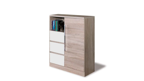 Luscanny Large 3 Drawer 1 Door Large Modern Storage Unit 85cm