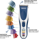 Wahl Colour Pro Cordless Clipper Kit, Soft Hairbrush Neck Duster, 12 Colour Coded Guide Combs
