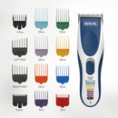 Wahl Colour Pro Cordless Clipper Kit, Soft Hairbrush Neck Duster, 12 Colour Coded Guide Combs