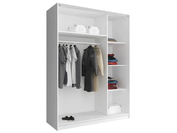 Mikriosare Glistening Glass Mirror Sliding Door Wardrobe