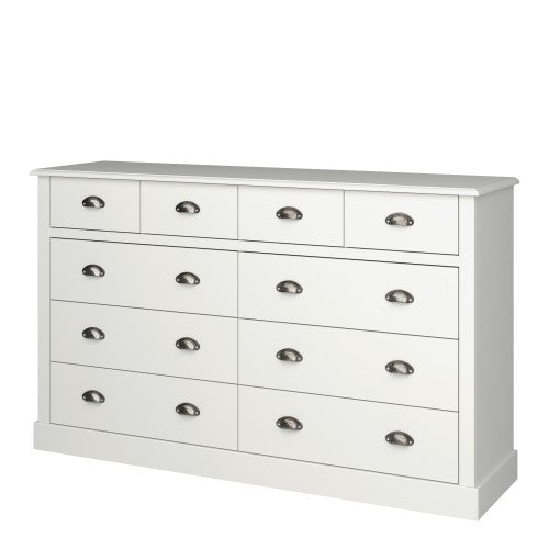 Luscanny Sandringham 4 + 6 Drawer Sideboard Off White Storage Unit