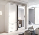 Luscanny Modern 2 Door 180cm Mirrored Wardrobe in 2 colours