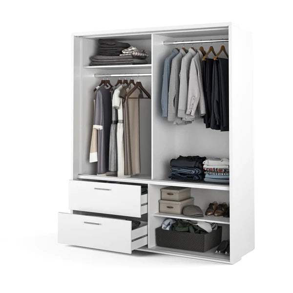 Luscanny Modern 2 Door 180cm Mirrored Wardrobe in 2 colours