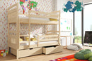 Luscanny Gabiano large wooden bunk bed with storage unit in 4 colours