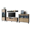 Luscanny Aravonza Large Polished TV Entertainment Living Room Set with 8 Cabinets