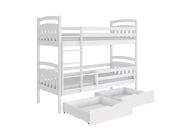 Luscanny Gabiano large wooden bunk bed with storage unit in 4 colours