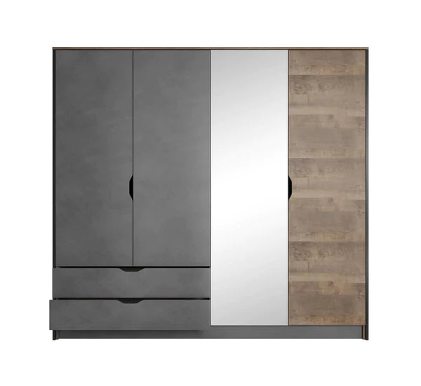 Zinsom Ardenza Mixed Design Hinged Door Wardrobe 220cm