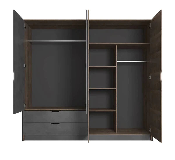 Zinsom Ardenza Mixed Design Hinged Door Wardrobe 220cm