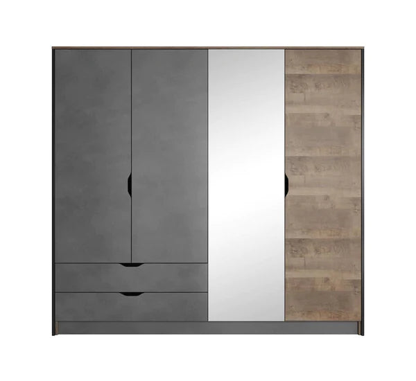 Zinsom Ardenza Mixed Design Hinged Door Wardrobe 220cm